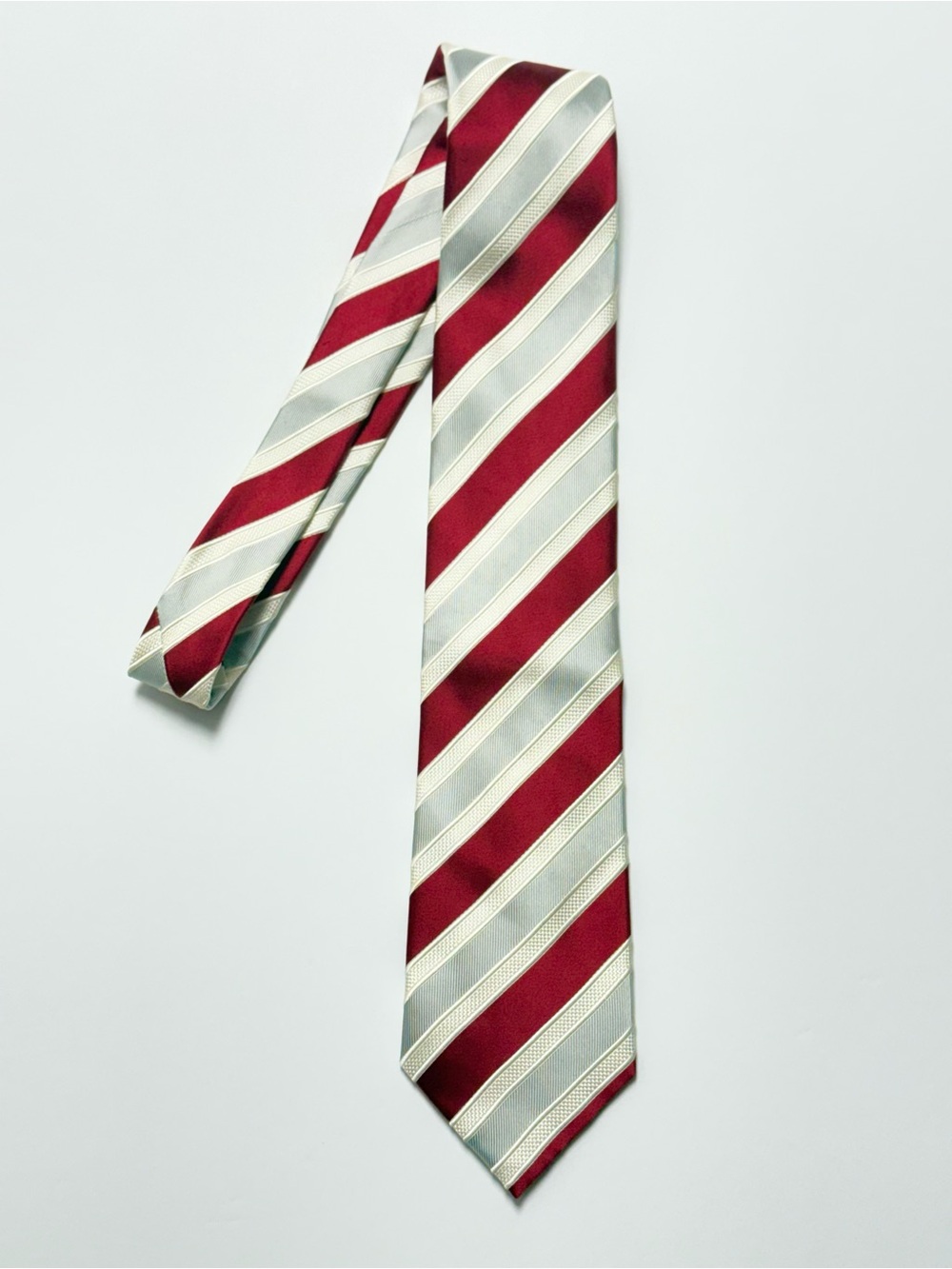 Donald Trump Red White Silver Signature Collection Tie - 100% Silk MAGA USA